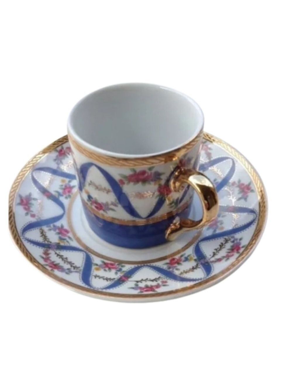"A Special Place" Cute Cup & Saucer Gold‎ Trim with Floral Design